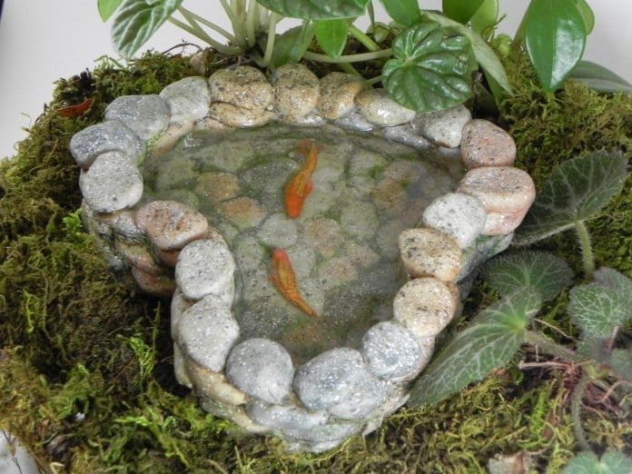 diy fairy garden pond