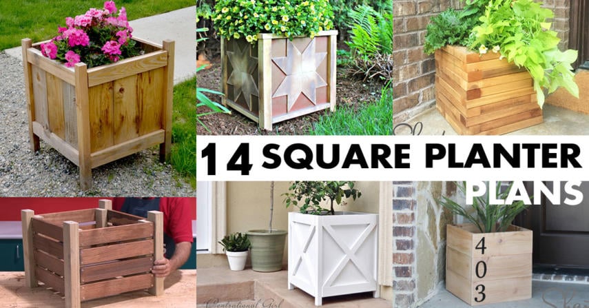 14 FREE DIY Square Planter Box Plans