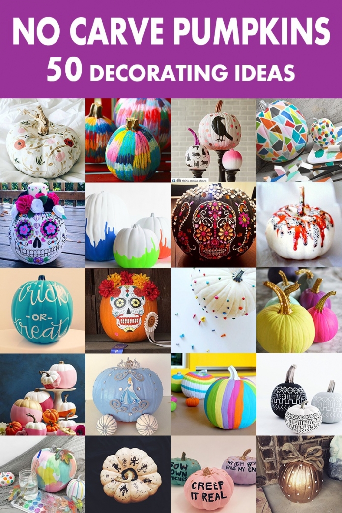 50 No Carve Pumpkin Decorating Ideas for Fall 2016
