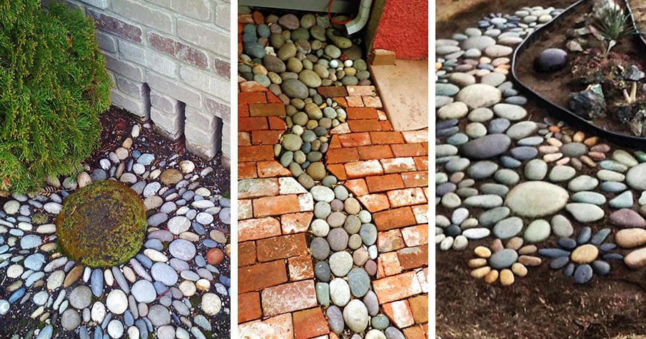 River rock garden ideas