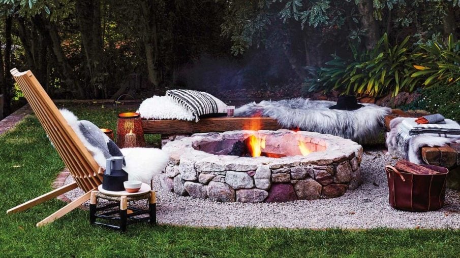Simple fire pit setting ideas on a budget