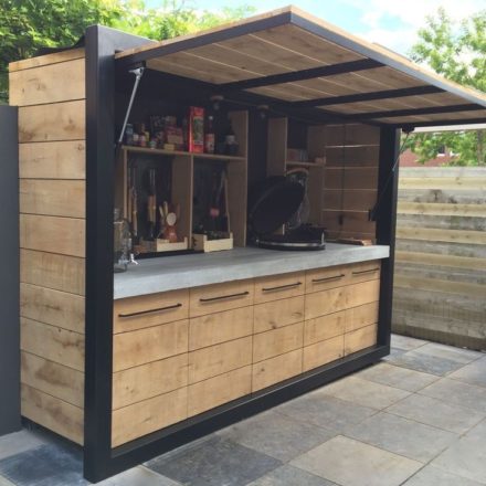 40 Big Green Egg Outdoor Kitchen Ideas - Built-in and Island Designs