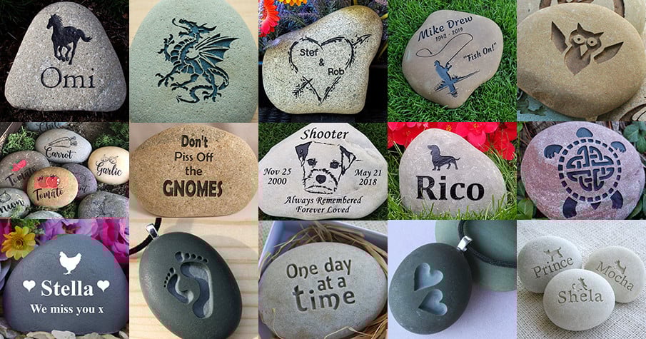 Engraved River Rock Ideas
