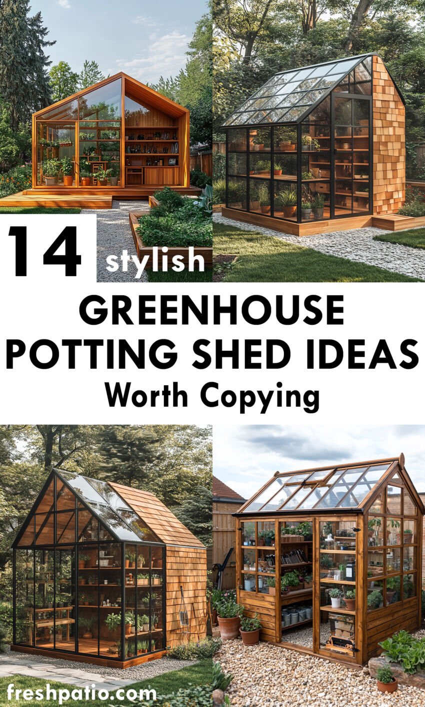 14 Greenhouse Potting Shed Ideas Worth Copying