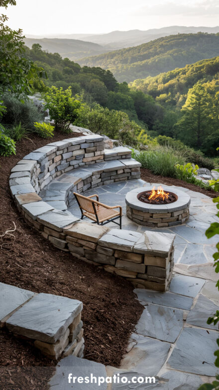 Sloped Yard Design: 26 Landscaping Ideas for Retaining Walls, Fire Pits ...