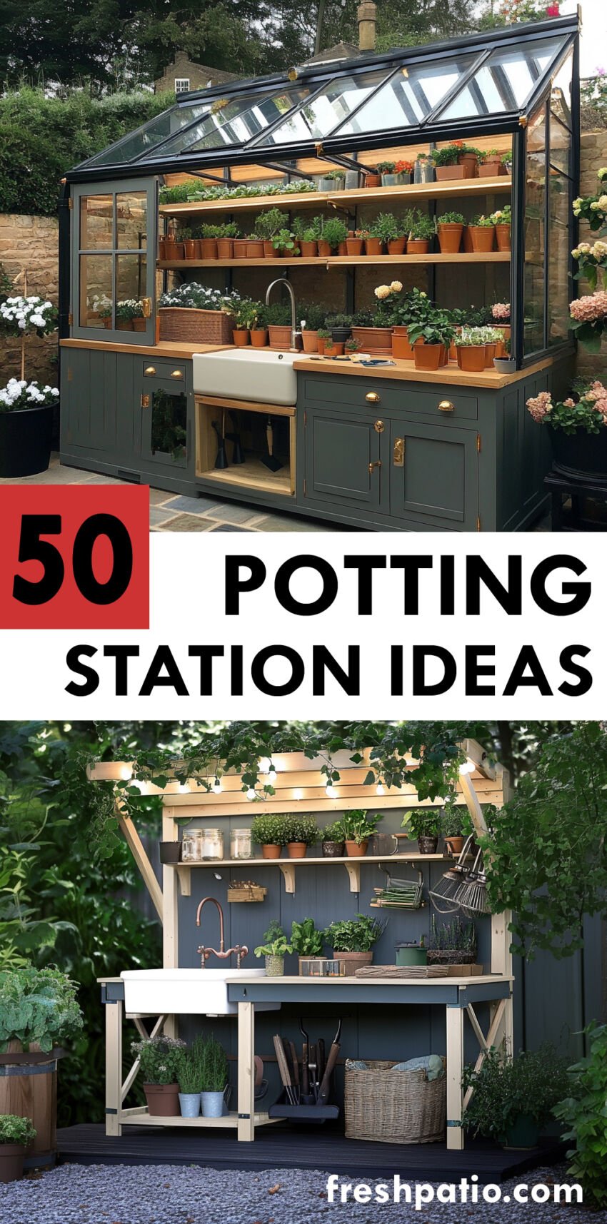 50 DIY Potting Station, Table and Bench Ideas
