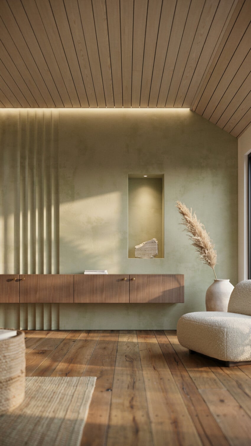 Lime Green Accent Wall