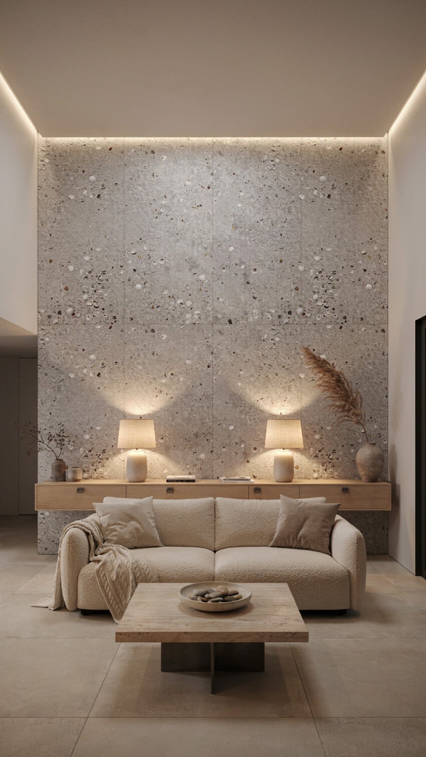 Decorative Shellcrete Accent Wall