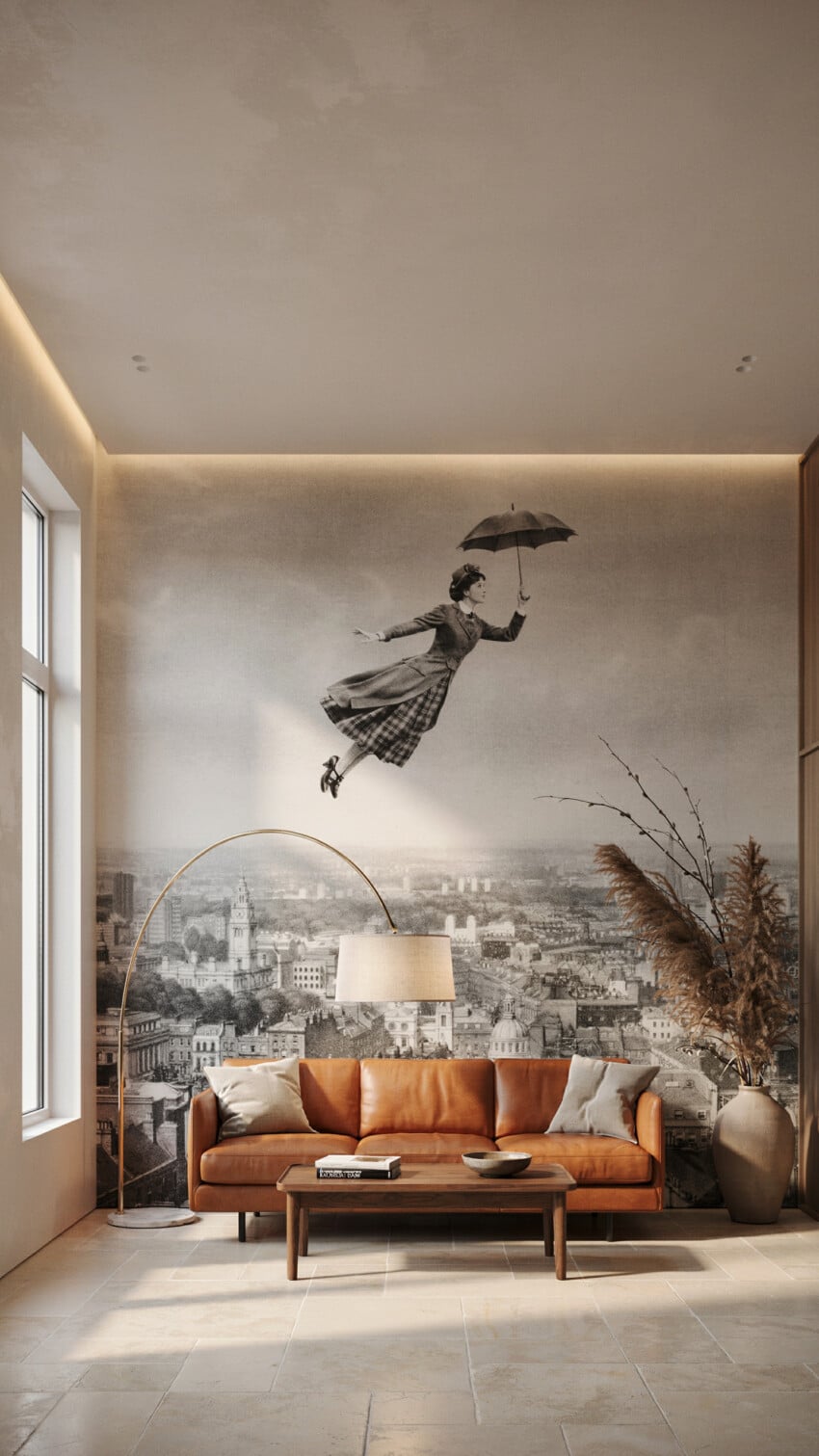 Mary Poppins Wallpaper Mural Accent Wall