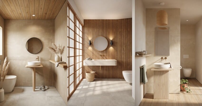 30 Japandi Powder Room Designs to Copy