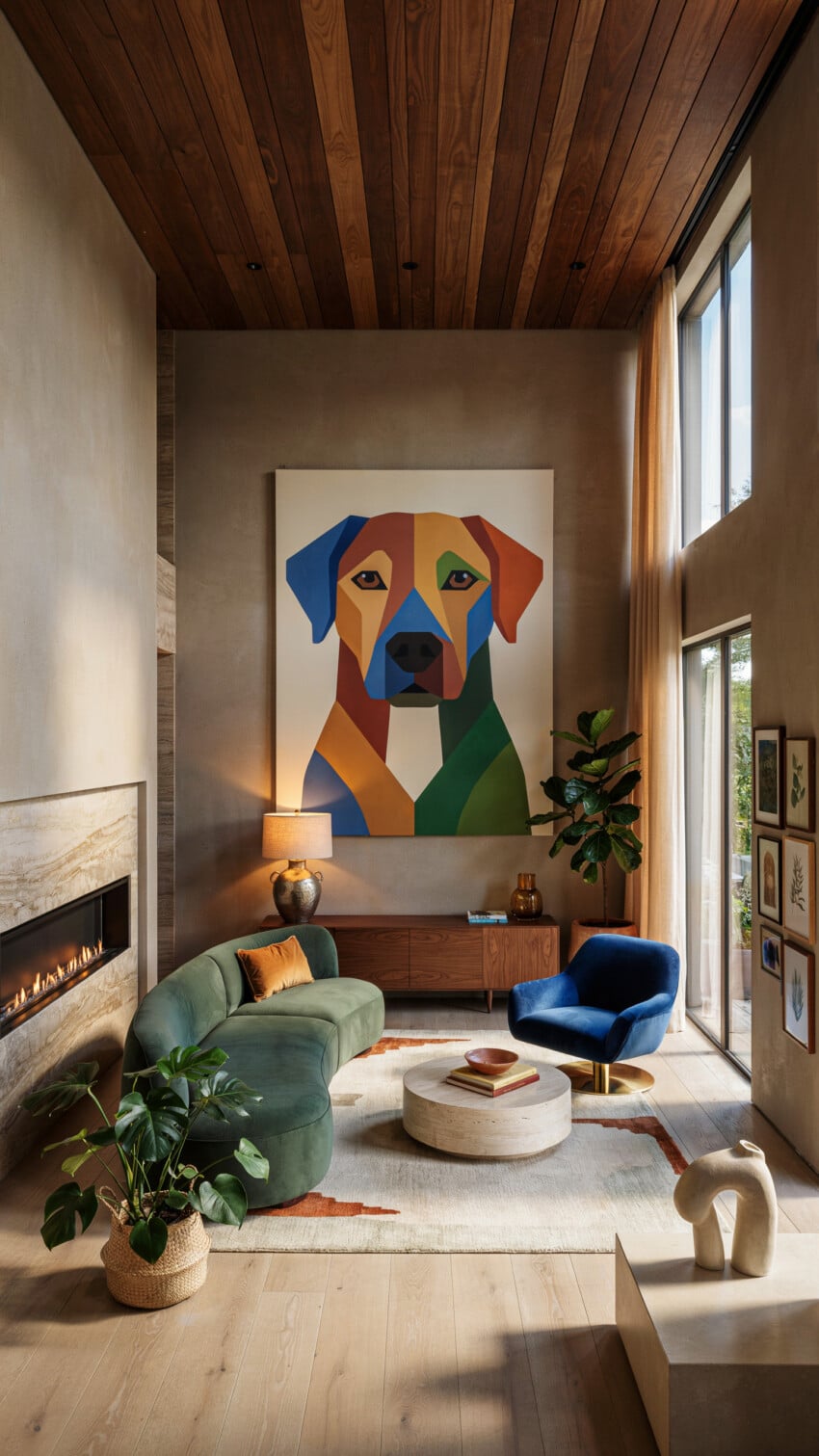 Cubist Dog Portrait Statement Art