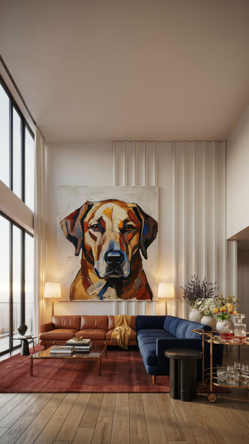 Abstract Labrador Portrait Painting