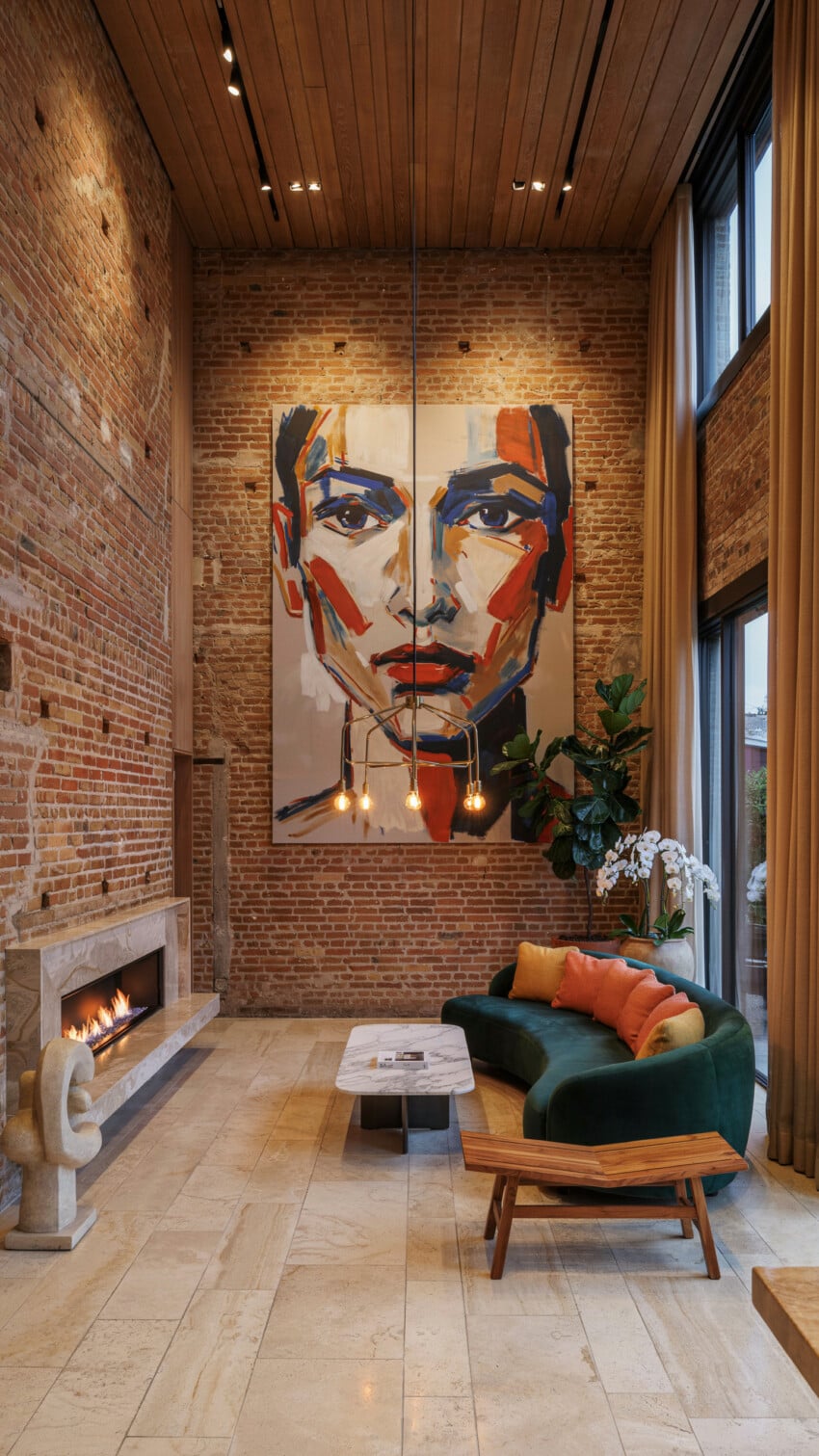 Large Abstract Portrait Diptych Painting