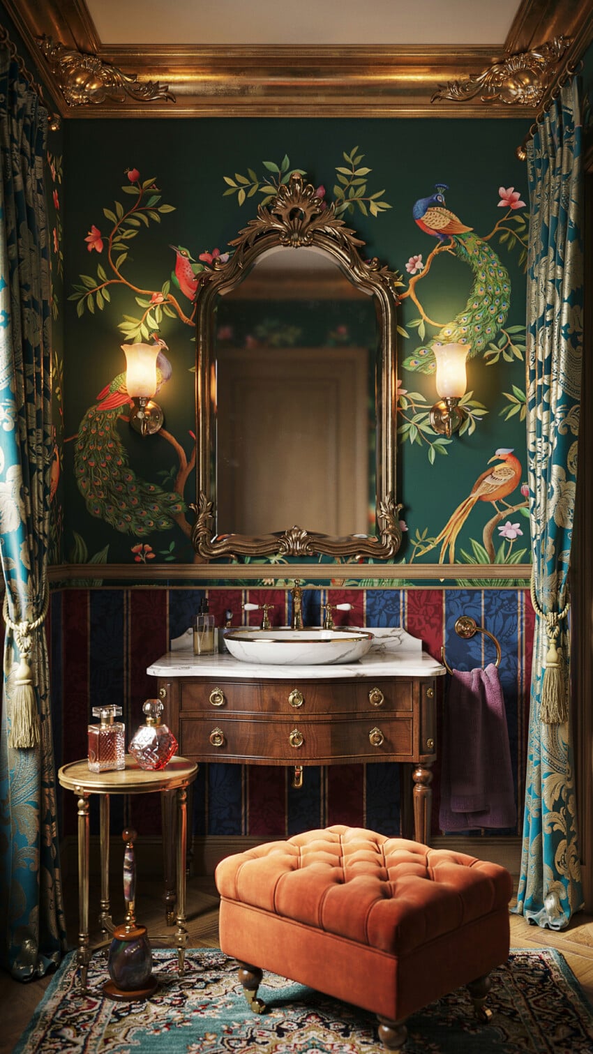 Emerald Chinoiserie Walls Elevate the Jewel Box