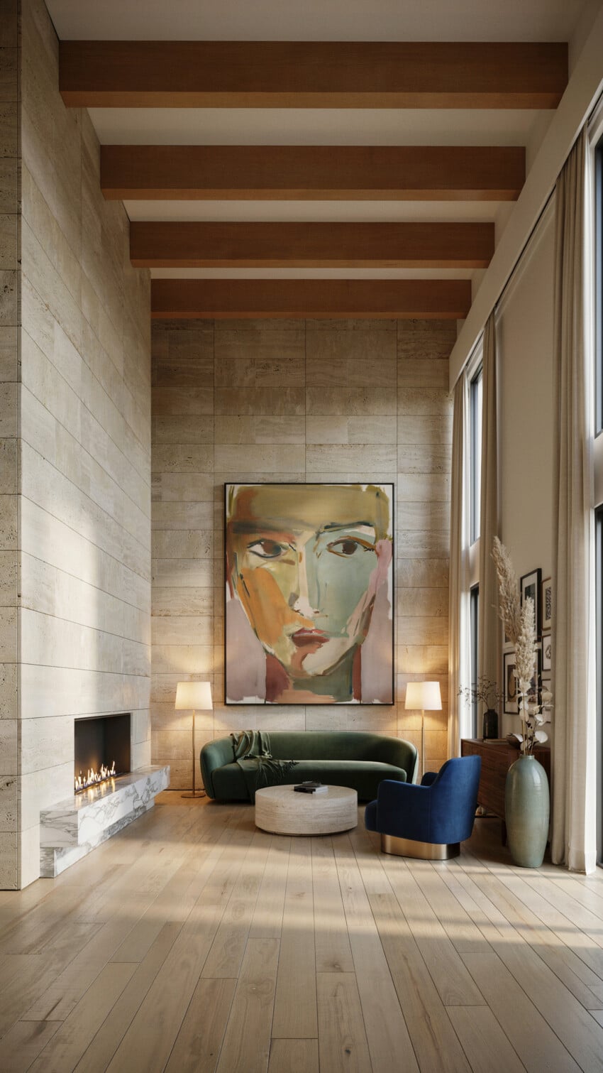 Large Abstract Portrait Face Painting