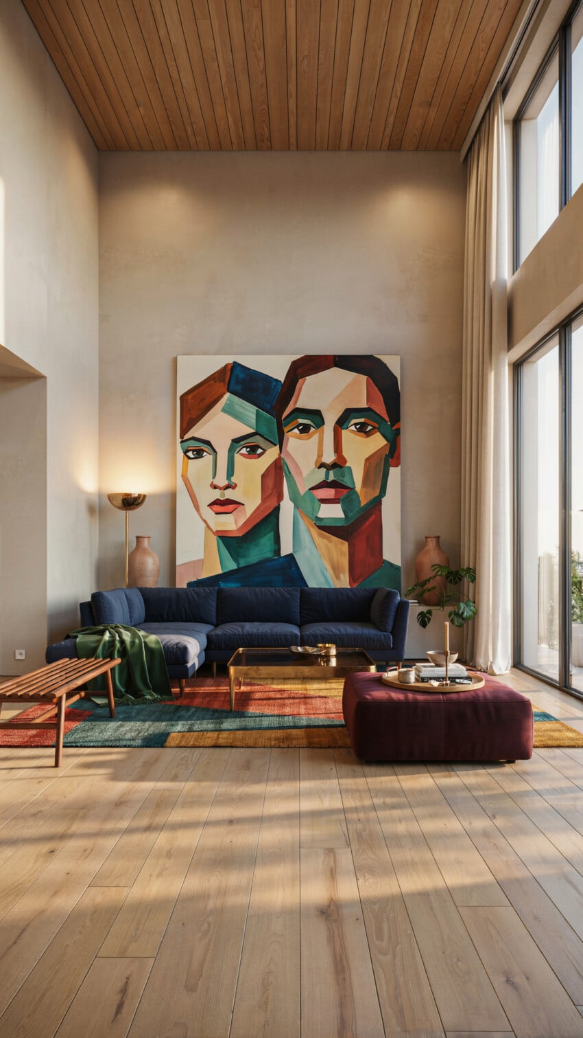 Cubist Dual Portrait Statement Painting