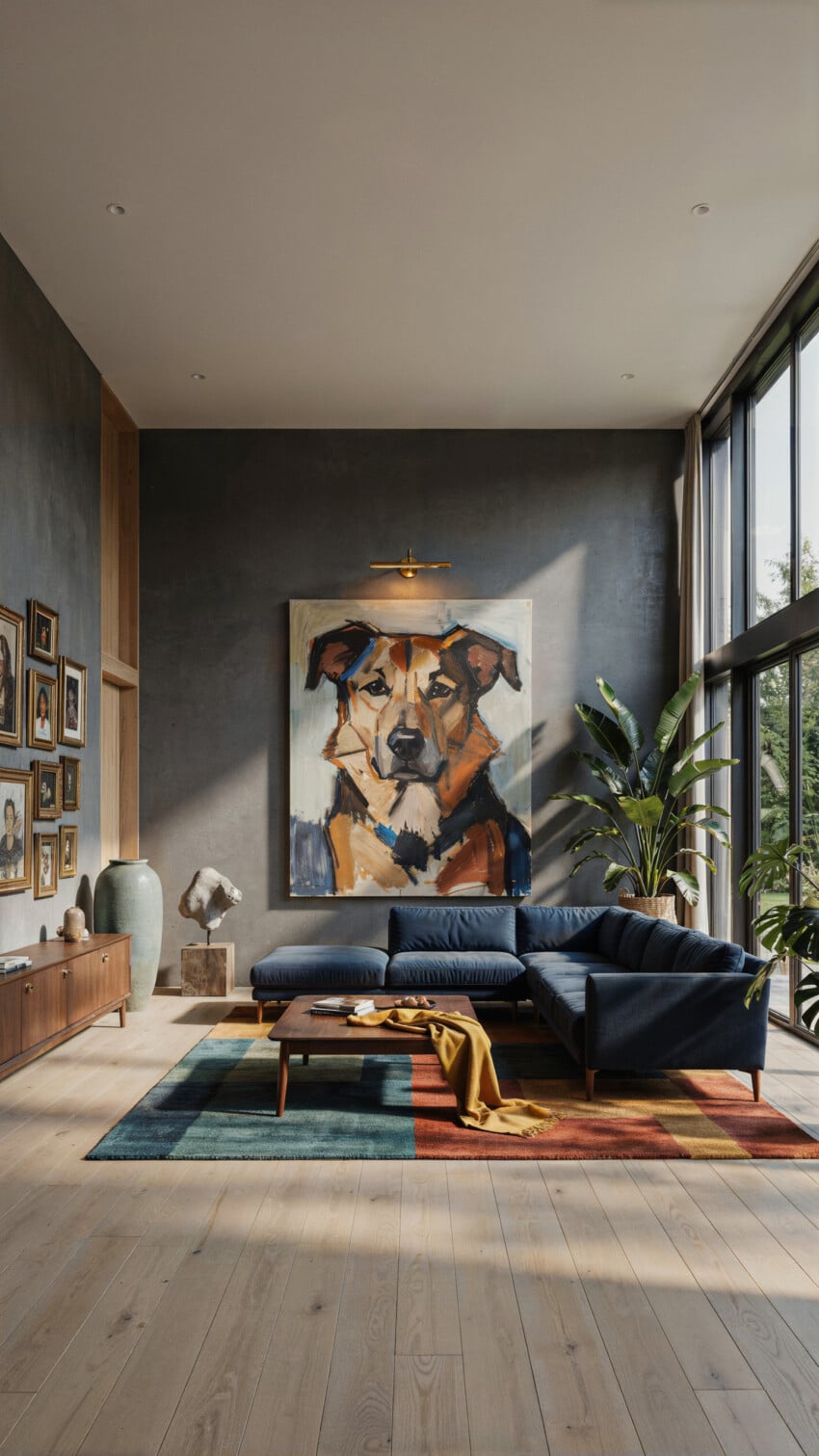 Abstract Dog Portrait Statement Wall Art
