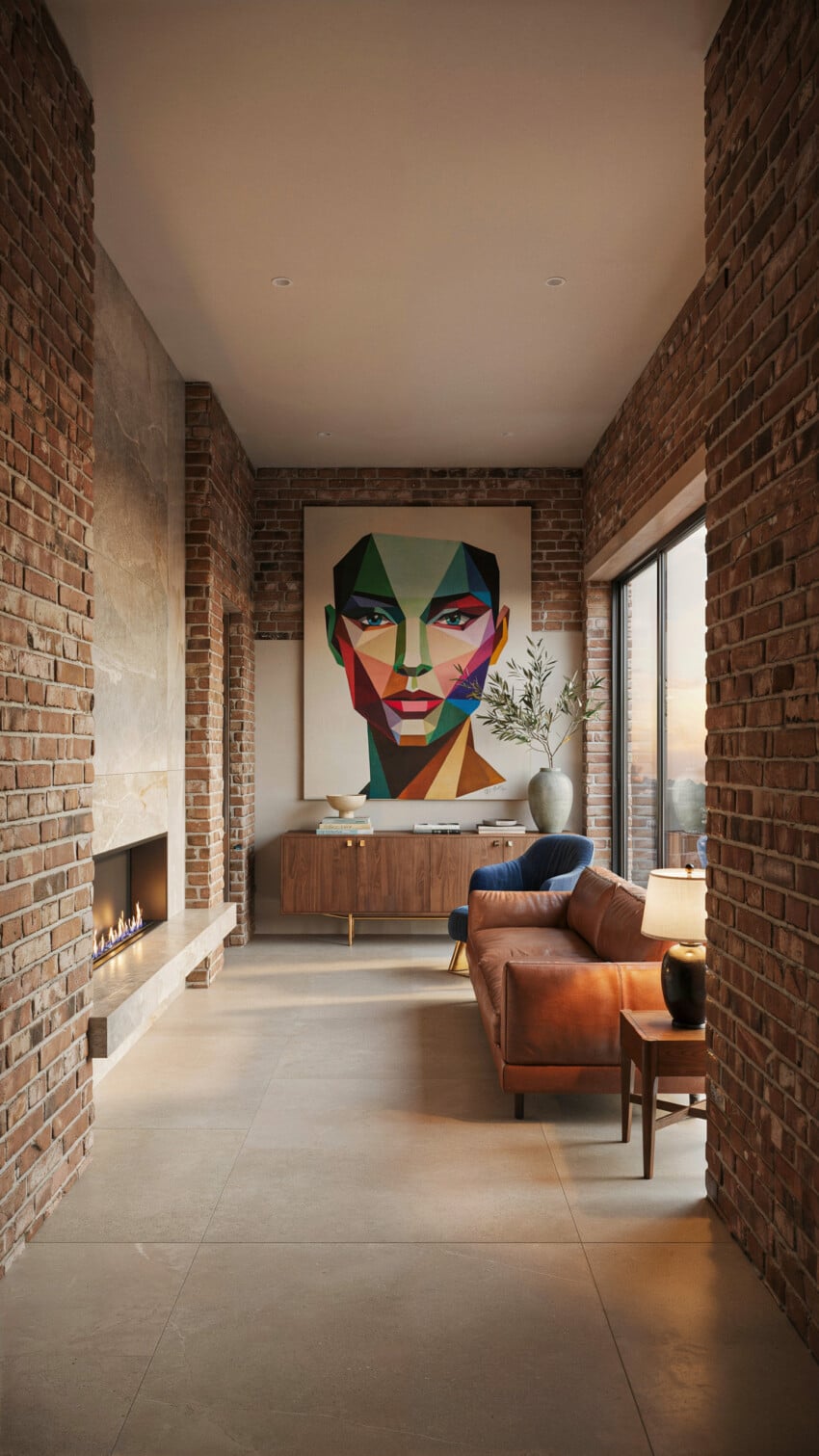 Geometric Low-Poly Portrait Wall Art