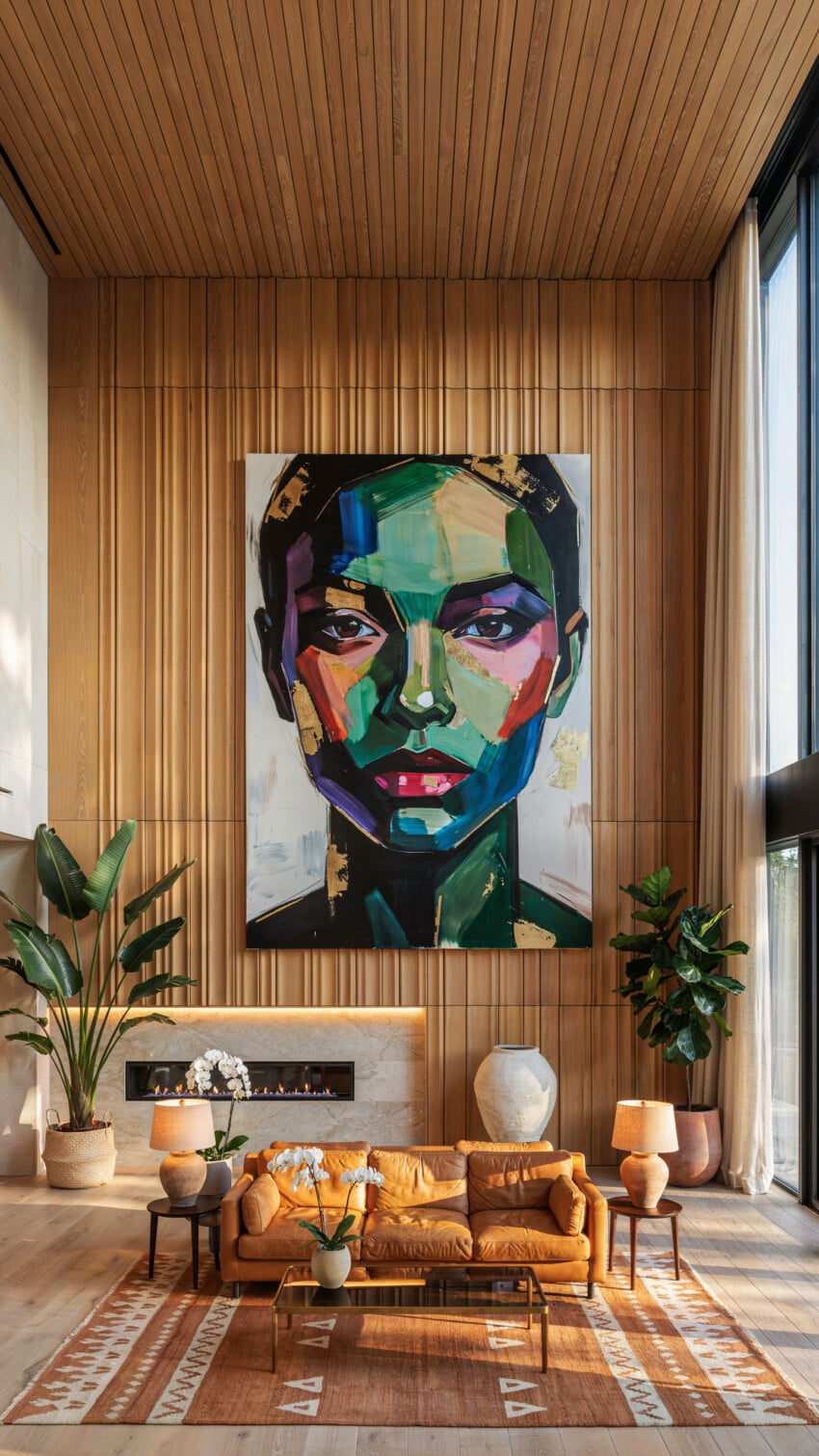 Abstract Portrait Painting Of A Face