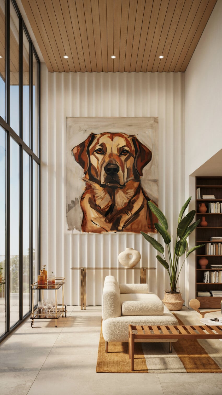 Abstract Labrador Portrait Wall Art