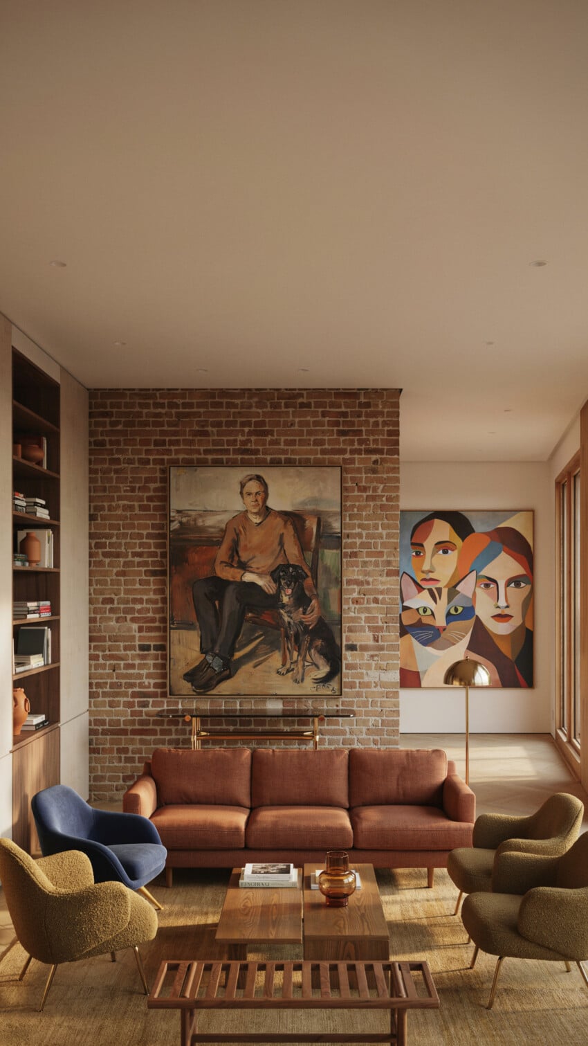 Family Portrait Meets Cubist Pet Art