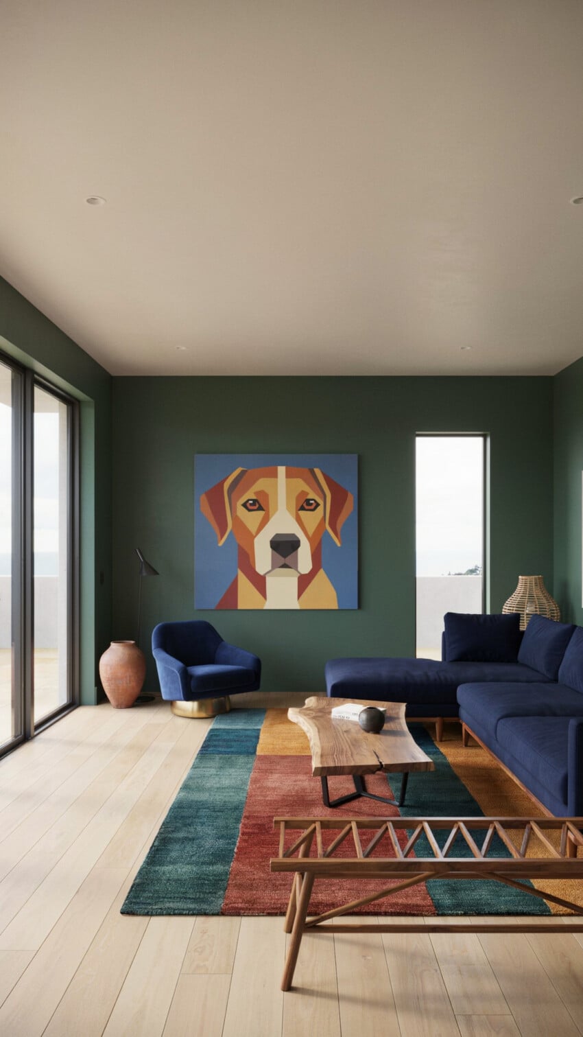 Geometric Dog Portrait Wall Art