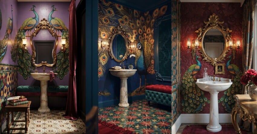 50 Maximalist Jewel Box Powder Rooms That Will Blow Your Mind