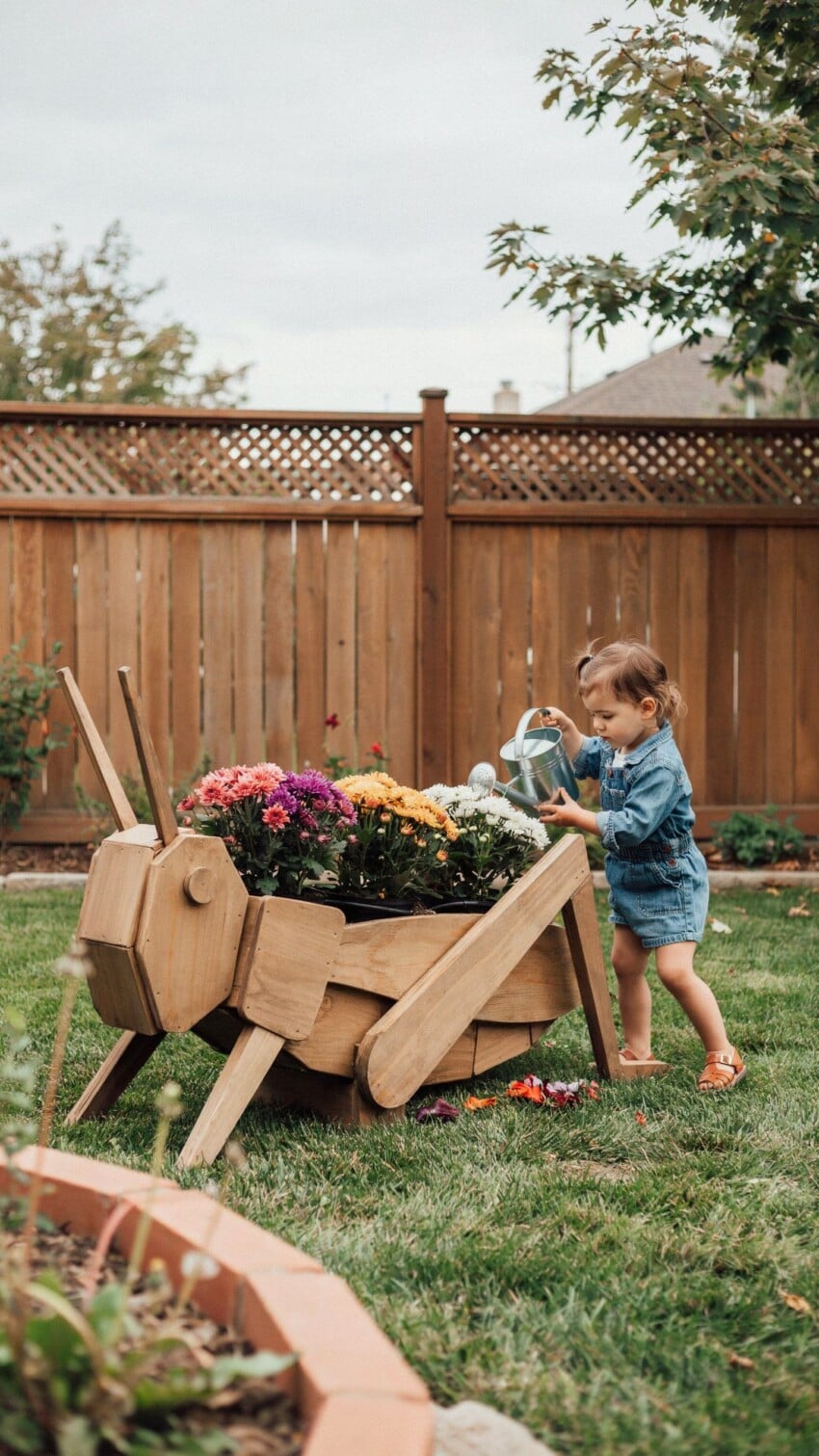 DIY Cricket Wood Planter for Kids