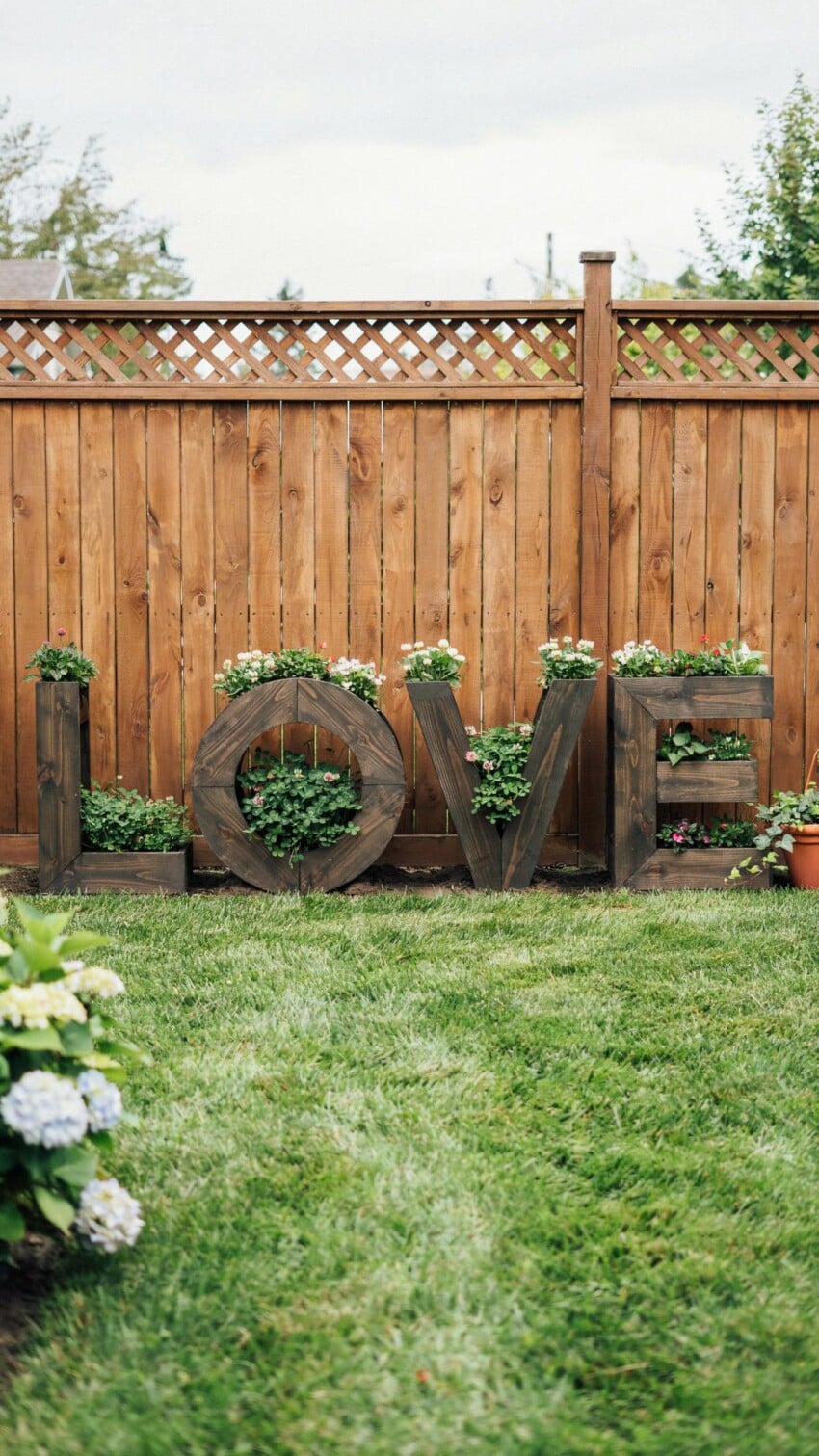 DIY LOVE Letter Wood Planters for the Whole Family