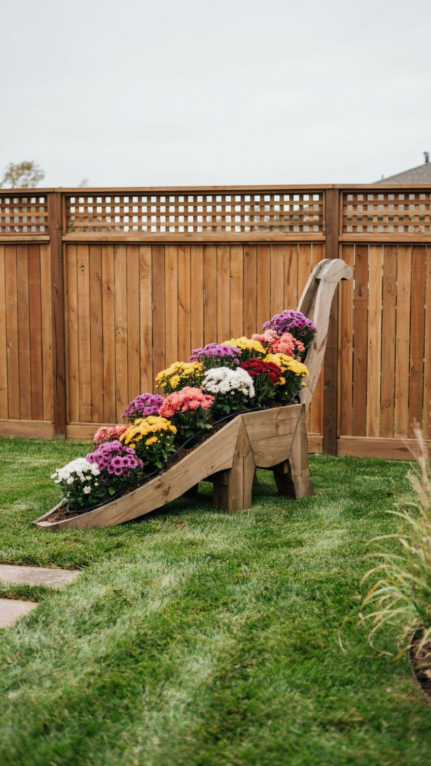 DIY Dinosaur Shaped Wood Planter for Kids
