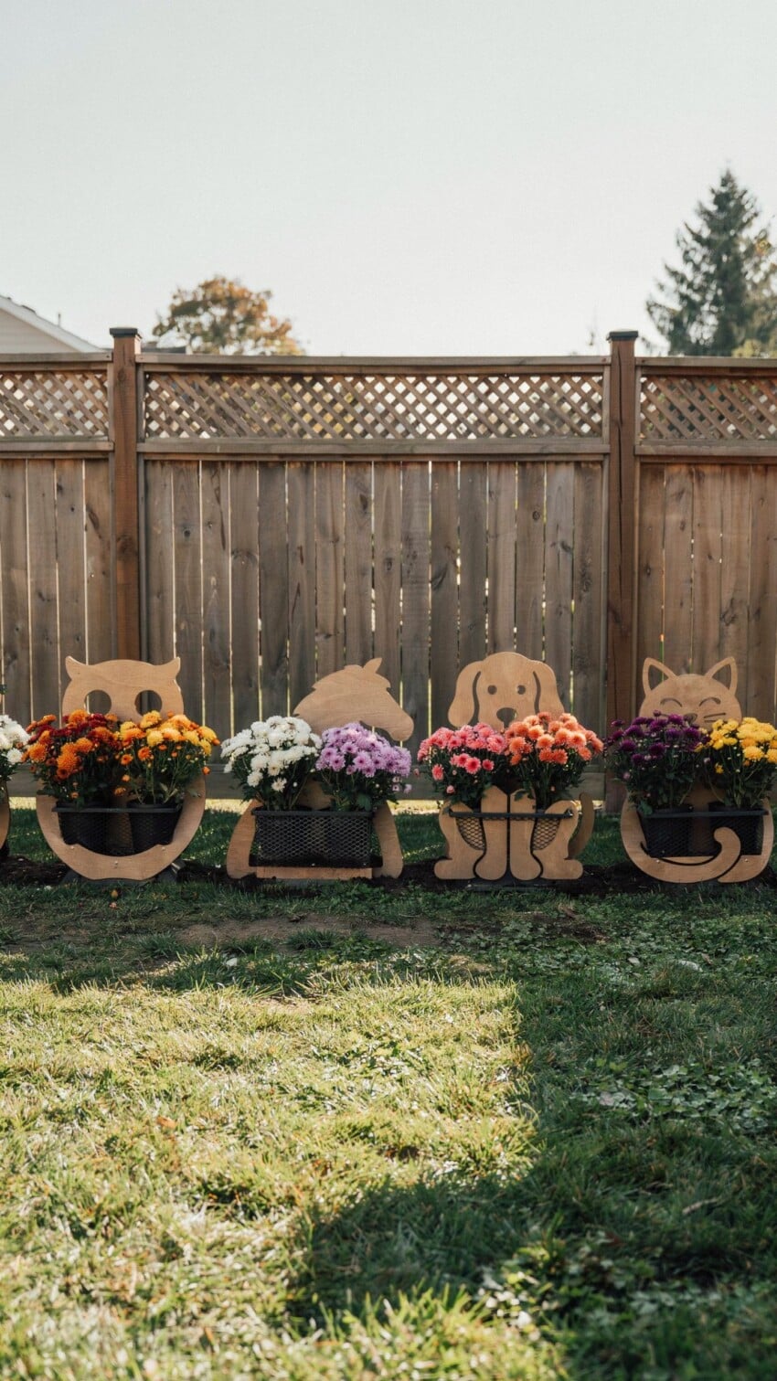 DIY Animal Crew Wood Planters