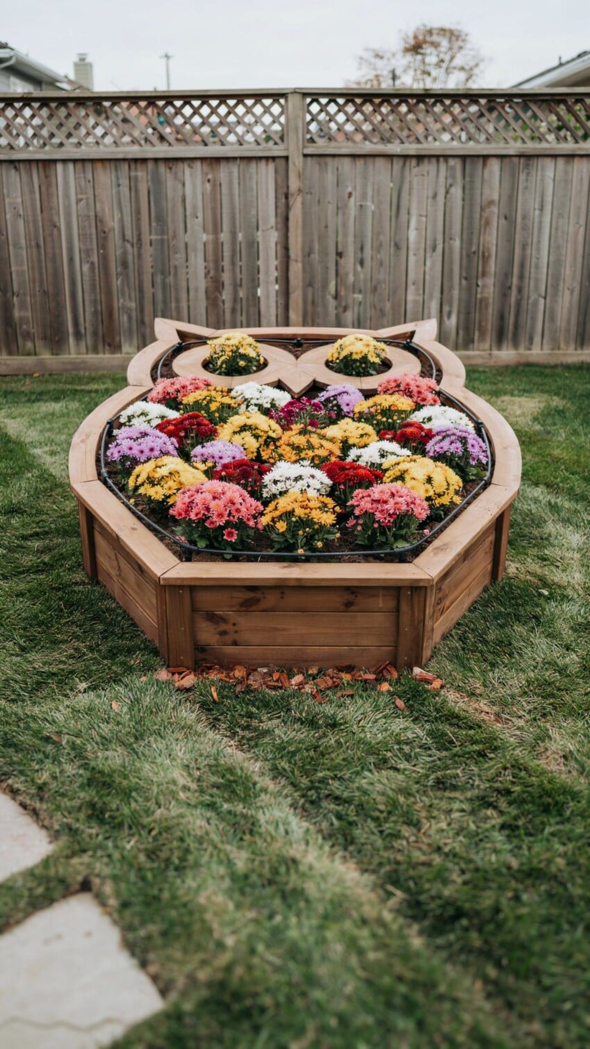 DIY Owl Shaped Raised Garden Bed