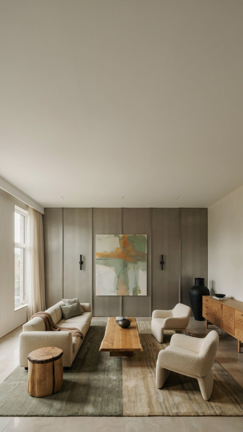 Small Living Room With Abstract Wall Art