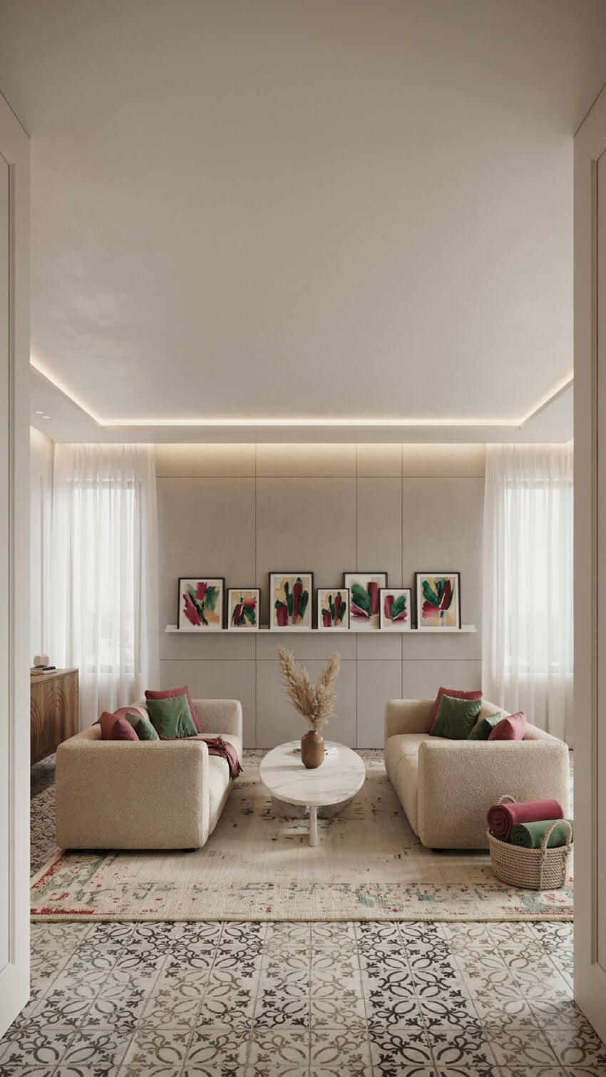 Small Living Room With Botanical Wall Art