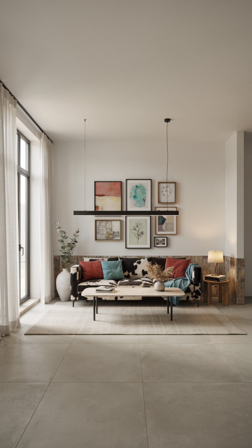 Small Living Room With Gallery Wall Art